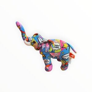 Wild Republic Ecokins Elephant Plush Comic Print Stronger Together One Earth 6in
